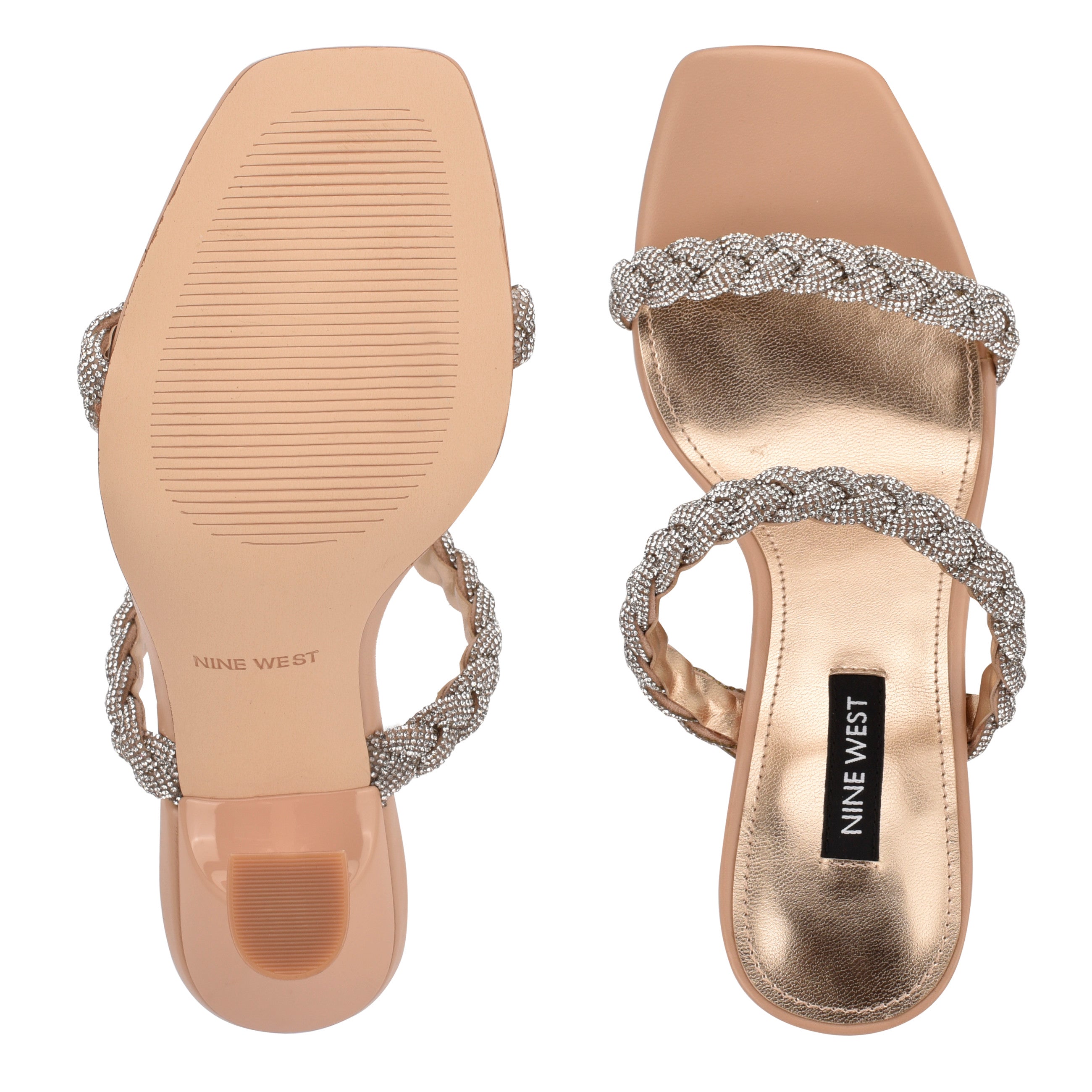 Zippy Heeled Slide Sandals Nine West