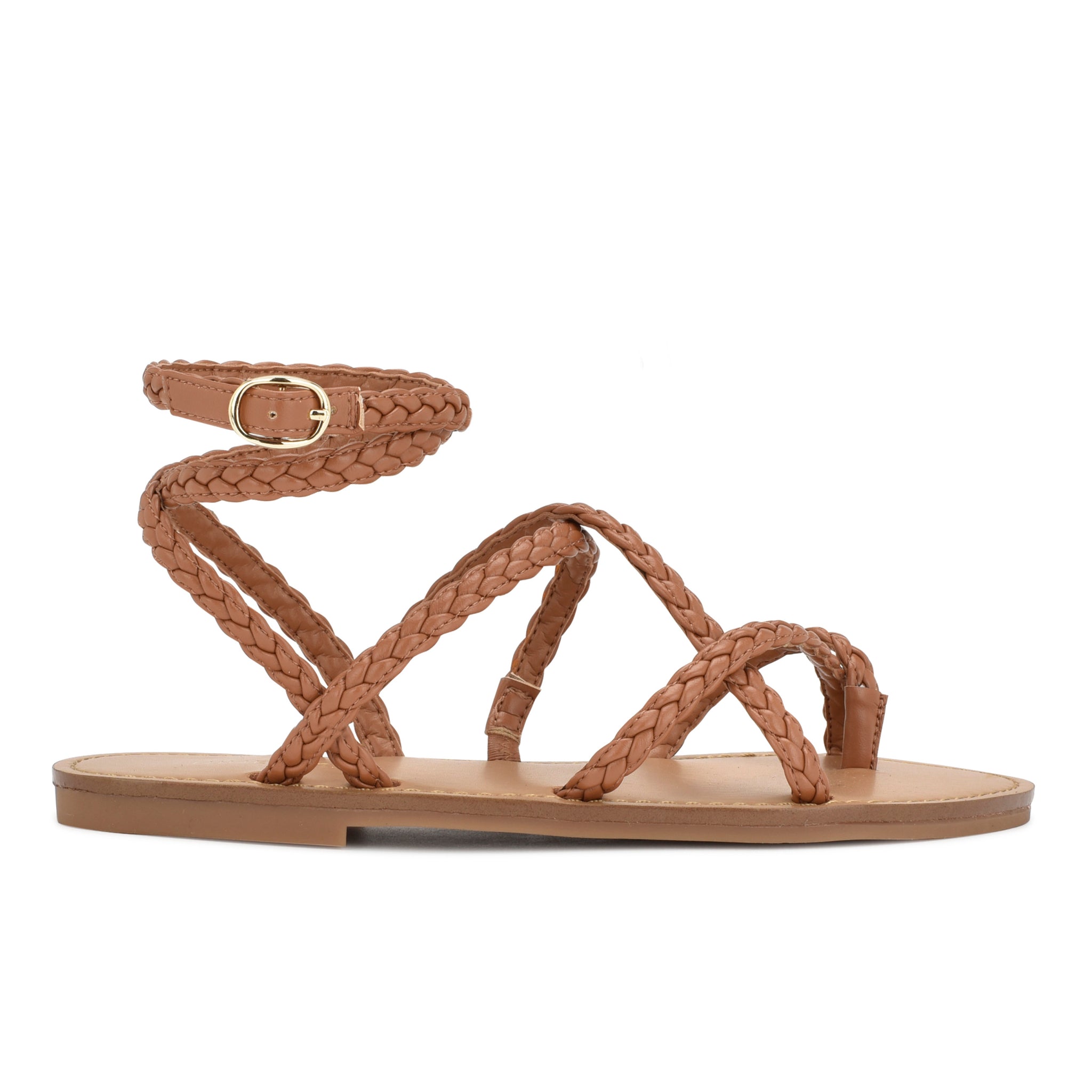 NINEWEST Coralin Ankle Wrap Flat Sandals