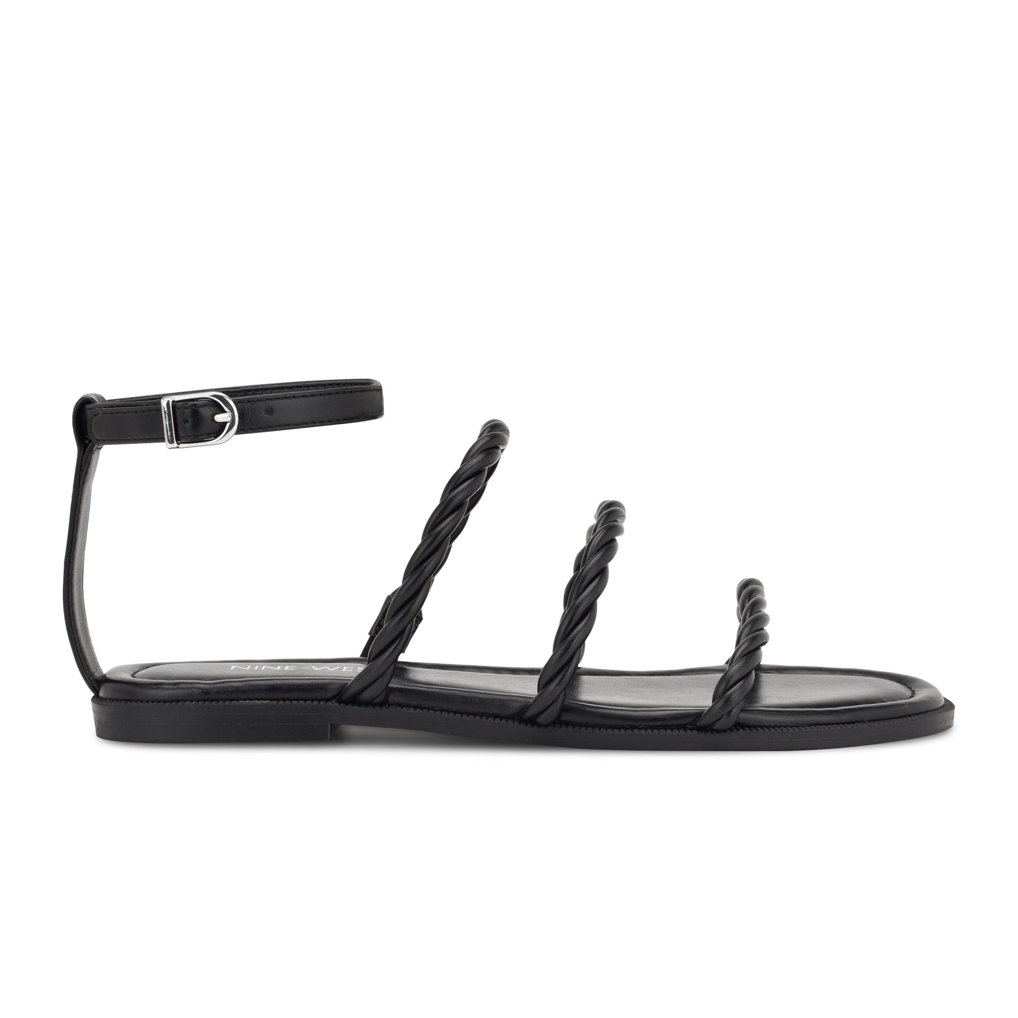 Ipster Ankle Strap Flat Sandals - Nine West