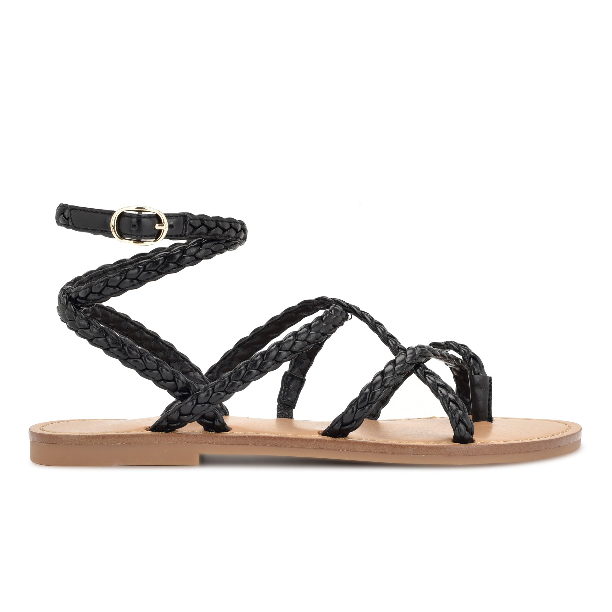 NINEWEST Coralin Ankle Wrap Flat Sandals