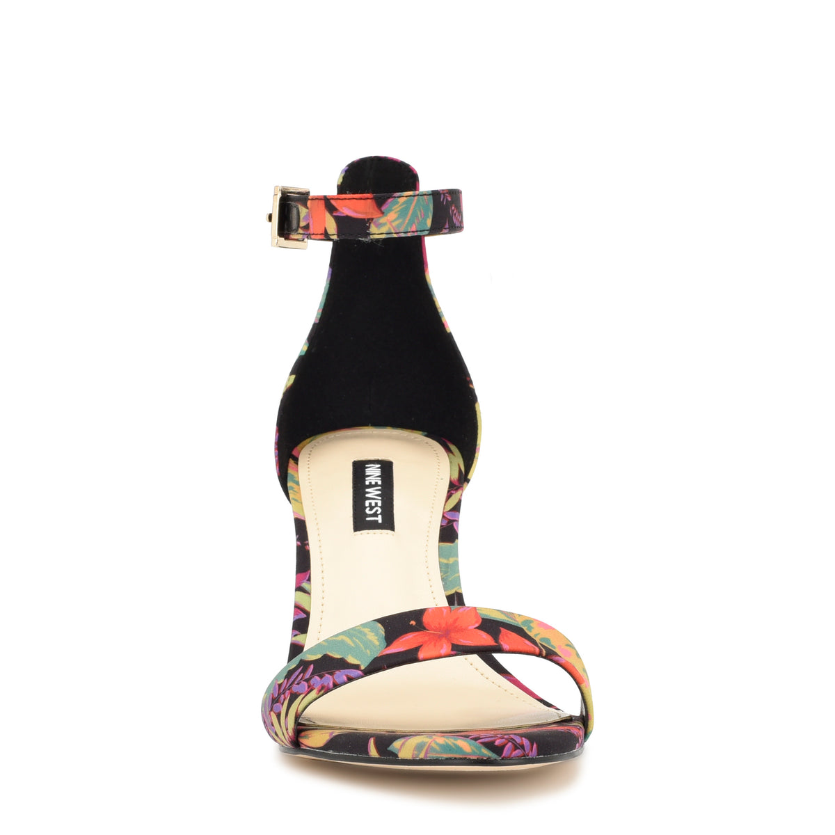 Louis Vuitton Multicolour Satin Floral Ankle Strap Block Heels Mules  Pumps-Sz 40