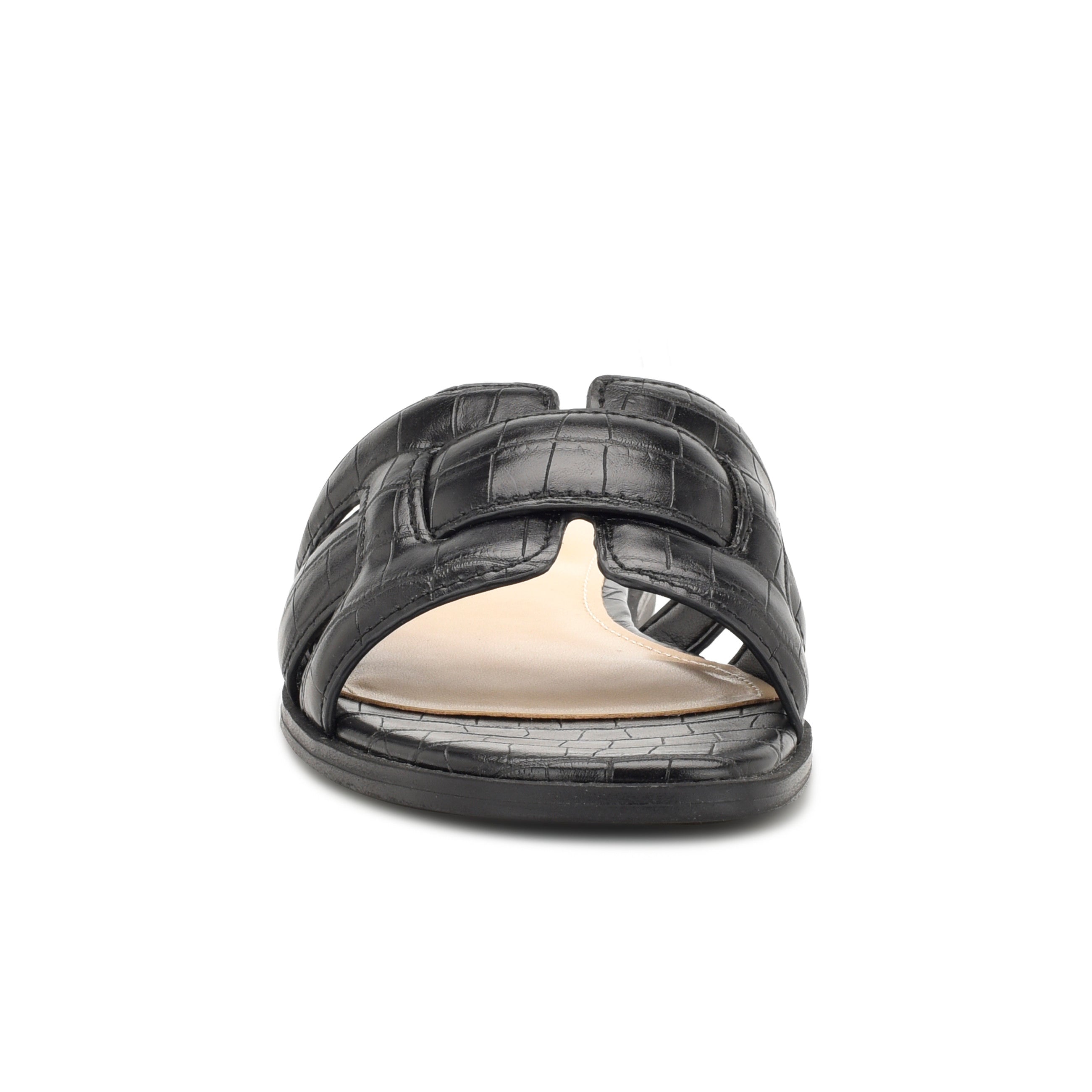 Nine west em hot sale down leather slide sandal